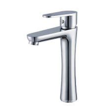 Professional Made Single Handle Deck Mounted Chromed Brass Bathroom Wash Basin Faucet